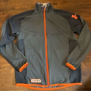 Under Armour Combine Training Jacket | Men’s Medium | Gray & Orange
